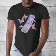 Frutiger Aero Y2K Chrome Phone Butterfly Men's V-Neck T-Shirt