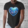 Frutiger Aero Y2K Heart Men's V-Neck T-Shirt