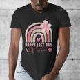 Fun Happy Last Day Of School Girl Student Graduation Rainbow Men's V-Neck T-Shirt