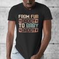 From Fur Daddy To Baby Daddy Dog Dad Pregnancy Announc Men's V-Neck T-Shirt