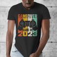 GAME OVER Class Of 2023 Video Games Vintage Graduation Gamer Men's V-Neck T-Shirt