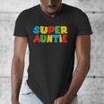 Gamer Aunt Super Auntie Gaming Matching Dad & Mom Kids Men's V-Neck T-Shirt