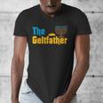 Gelt Father Hanukkah Menorah Jewish Dad Pajamas Men's V-Neck T-Shirt