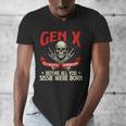 Gen X The Badass Generation Generation X Gen Xer Nostalgia Men's V-Neck T-Shirt