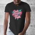 Girls Just Wanna Have Fun Retro 80s Nostalgia Night Out Men's V-Neck T-Shirt