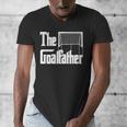The Goalfather Dad Soccer Goalkeeper Goalie Coach Footballer Men's V-Neck T-Shirt