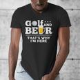 Golf And Beer Joke Dad Fathers Day Drinking Birthday Small Men's V-Neck T-Shirt