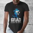 Grad Class Of 2025 Boys Shark Graduation Graduated Men's V-Neck T-Shirt
