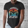 I Graduated Can I Unpause My Game Now Retro Graduation Men's V-Neck T-Shirt