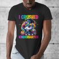 Graduation I Crushed Kindergarten Unicorn Girls Grad Magical Men's V-Neck T-Shirt
