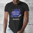 Graduation Graduated Creative Writing Degree University Men's V-Neck T-Shirt
