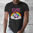 Graduation Unicorn Superstar Magical Colorful Rainbow Tshirt Men's V-Neck T-Shirt