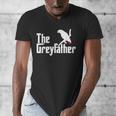 The Greyfather African Grey Parrot Lovers Bird's Dad Men's V-Neck T-Shirt The Greyfather African Grey Parrot Lovers Bird's Dad Men's V-Neck T-Shirt