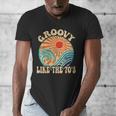 Groovy Like The 70s Aesthetic Nostalgia 1970's Retro Men's V-Neck T-Shirt