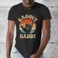Groovy Daddy 70s Aesthetic Nostalgia 1970's Retro Groovy Dad Men's V-Neck T-Shirt