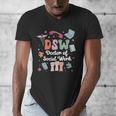 Groovy DSW Doctor Of Social Work Graduation DSW Graduate Men's V-Neck T-Shirt