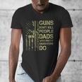 Guns Don't Kill People Dads With Pretty Daughters Humor Dad Men's V-Neck T-Shirt