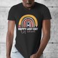 HAPPY LAST OF DAY SCHOOL Rainbow Teacher Student Graduation Men's V-Neck T-Shirt