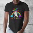 Happy Last Day Of School Teacher Student Graduation Unicorn Men's V-Neck T-Shirt