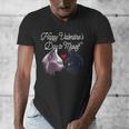 Happy Valentines Day Self Introvert Humor Antisocial Men's V-Neck T-Shirt