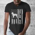 Heeler Dad Flag Vintage Blue Red Cattle Dog Patriot Men Men's V-Neck T-Shirt