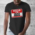 Hello I'm Dead Inside Name Tag Sarcastic Introvert Men's V-Neck T-Shirt