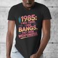 Hilarious 1985 Big Hair Bangs Joke For Gen X Nostalgia Men's V-Neck T-Shirt