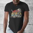 Hockey And Tacos Retro Nostalgia Lovers Men's V-Neck T-Shirt
