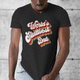 Humor Sarcastic Father's Day Adult Jokes World's Sluttiest Dad Small Men's V-Neck T-Shirt