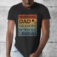 Husband Dad Grandpa 80 Year Old Legend 80th Birthday Vintage Men's V-Neck T-Shirt