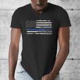 Husband Daddy Protector Hero Police Officer Father Dad Men's V-Neck T-Shirt