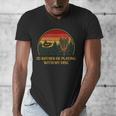 Id Rather Be Playing With My Disc Introvert Disc Golf Men's V-Neck T-Shirt