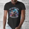 I'm A Beast Alpha Man Alpha Wolves Jokes Dad Papa Alpha Wolf Men's V-Neck T-Shirt