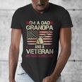 I'm a Dad Grandpa And a Veteran Nothing Scares Me Men's V-Neck T-Shirt