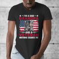 I'm A Dad Grandpa And Veteran Papa Grandpa Fathers Day Men Men's V-Neck T-Shirt