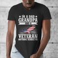 I'm A Dad Grandpa And A Veteran US Flag Veterans Day Men's V-Neck T-Shirt I'm A Dad Grandpa And A Veteran US Flag Veterans Day Men's V-Neck T-Shirt
