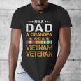 I'm A Dad Grandpa And A Vietnam Veteran US Army Vet Men's V-Neck T-Shirt