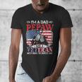 I'm Dad Pepaw Veteran Nothing Scares Me Father's Day Men's V-Neck T-Shirt