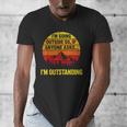 I'm Going Outside If Asked I'm Outstanding Dad Joke Men's V-Neck T-Shirt