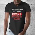 I'm A Grown Man I Do What My Daughter Wants Father Dad Men's V-Neck T-Shirt