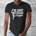 I'm Just Here For My Flippin Daughter Gymnastics Dad Mom Men's V-Neck T-Shirt