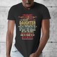 I'm A Lucky Dad I Have A Awesome Daughter She's Stubborn Men's V-Neck T-Shirt