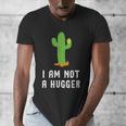 I'm Not A Hugger Cactus Not a Hugger Introvert Cute Men's V-Neck T-Shirt