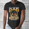 I'm A Super Proud Dad Of A 2025 Master's Degree Graduate Men's V-Neck T-Shirt