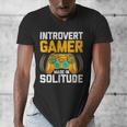 Introvert Gamer Video Games Anti Social Team Player Men's V-Neck T-Shirt