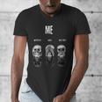 Introvert Relaxation Me Myself And Silence Skulls Men's V-Neck T-Shirt