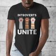 Introvert Unite Kitty Paws Raise Introverted Gathering Men's V-Neck T-Shirt Introvert Unite Kitty Paws Raise Introverted Gathering Men's V-Neck T-Shirt