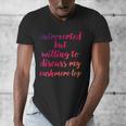 Introverted Willing To Discuss Cashmere Lop Introvert Men's V-Neck T-Shirt