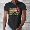 Introverted But Willing To Discuss Cats Kitten Pet Lover Men's V-Neck T-Shirt Introverted But Willing To Discuss Cats Kitten Pet Lover Men's V-Neck T-Shirt