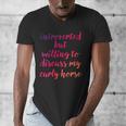 Introverted Willing To Discuss Curly Horse Introvert Men's V-Neck T-Shirt Introverted Willing To Discuss Curly Horse Introvert Men's V-Neck T-Shirt
